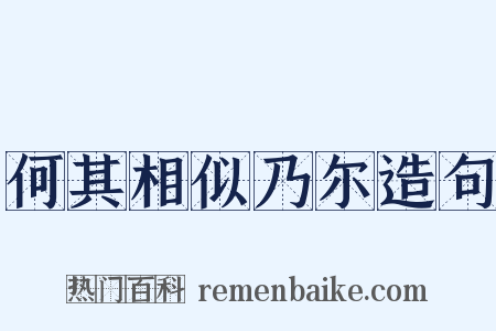何其相似乃尔造句是什么意思的图片
